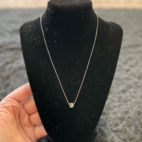 Tocara Krystel Stainless Steel Aurora Borealis Crystal Necklace - 16" + 2" - Picture 3 of 3